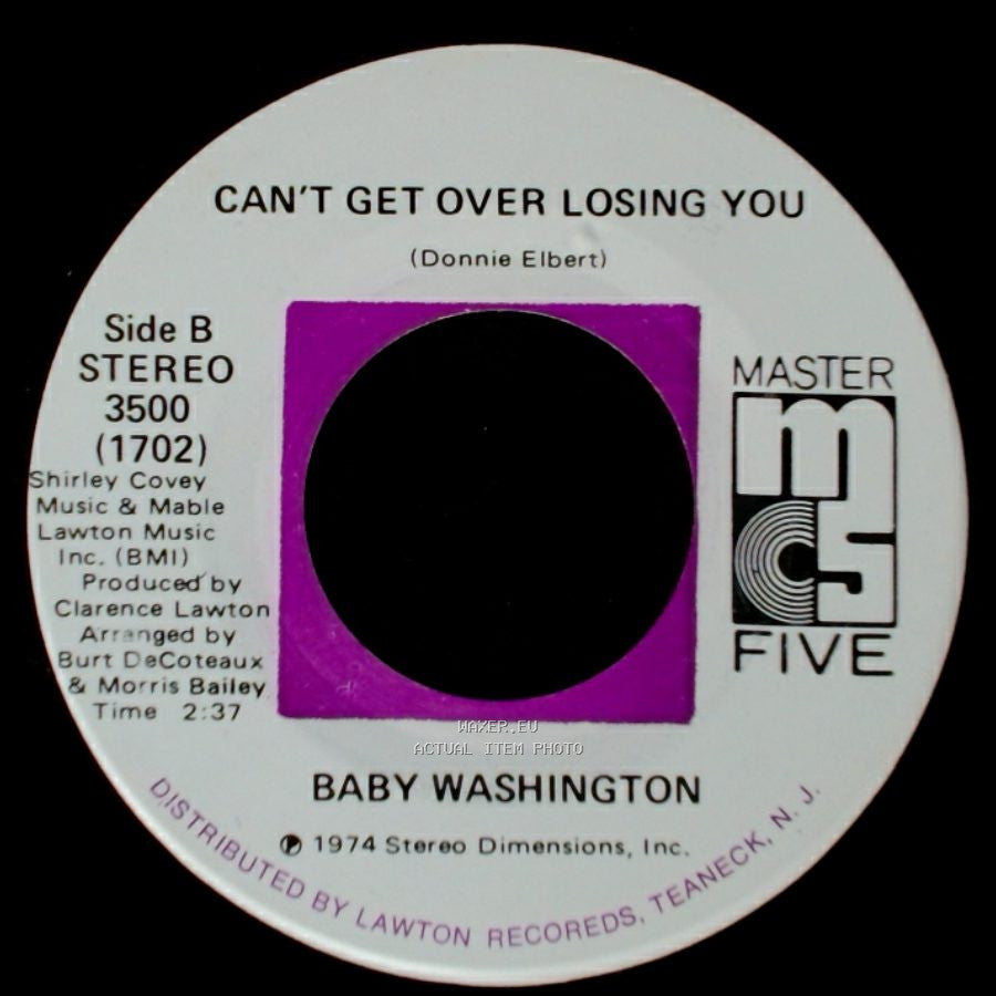 Baby Washington - Care Free / Can't Get Over Losing You side B