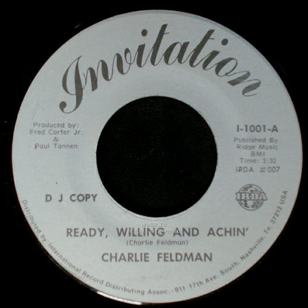 Charlie Feldman - Ready, Willing And Achin' / Ready, Willing And Achin' side A