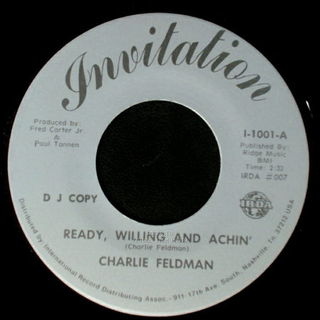 Charlie Feldman - Ready, Willing And Achin' / Ready, Willing And Achin' side B