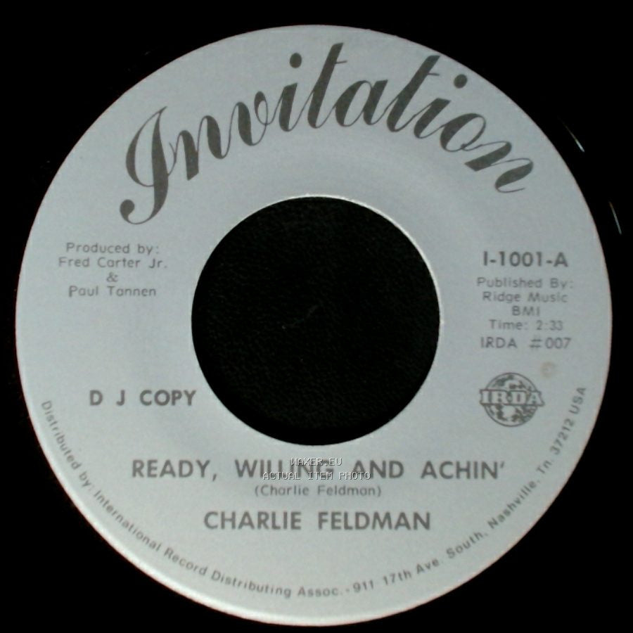 Charlie Feldman - Ready, Willing And Achin' / Ready, Willing And Achin' side B