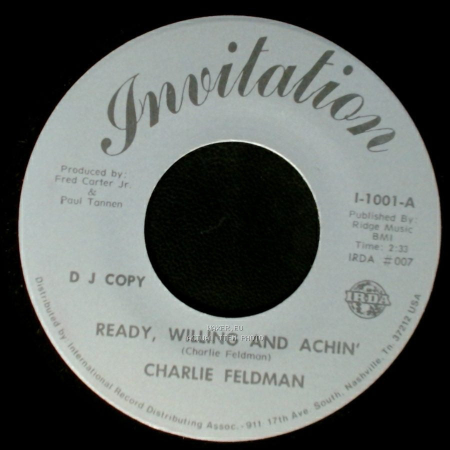 Charlie Feldman - Ready, Willing And Achin' / Ready, Willing And Achin' side B