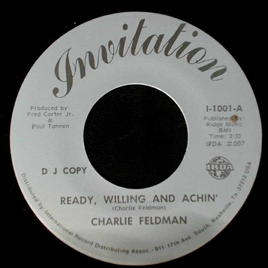 Charlie Feldman - Ready, Willing And Achin' / Ready, Willing And Achin' side A
