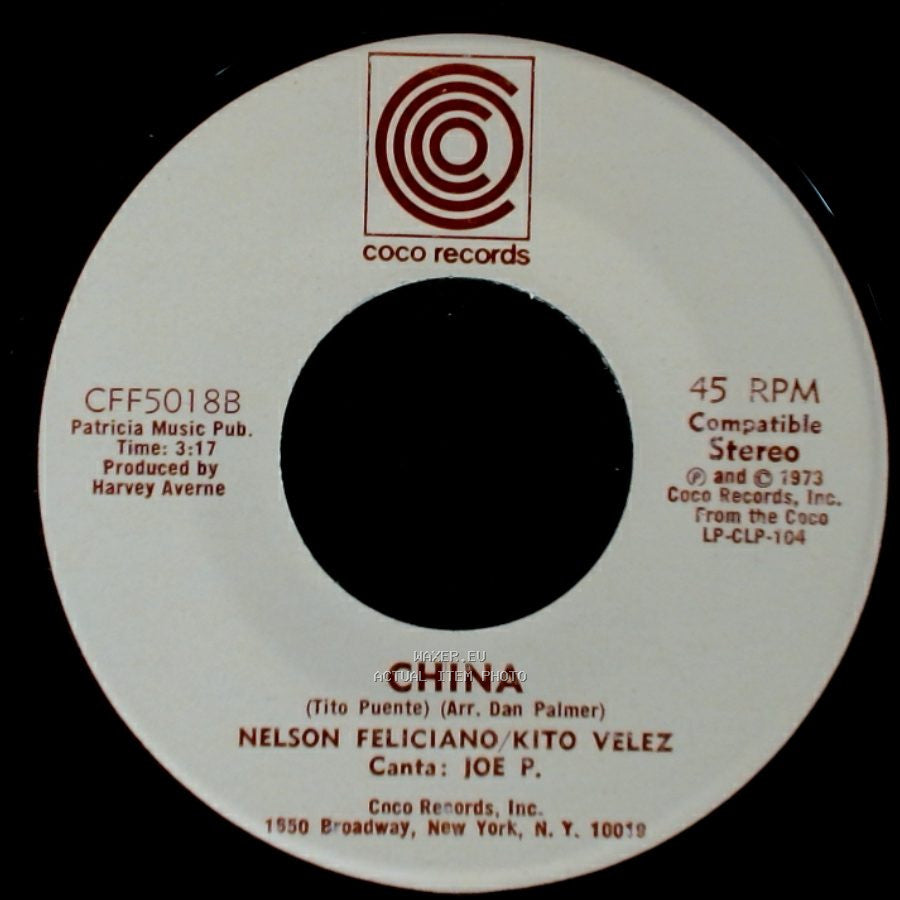 Nelson Feliciano / Kito Velez - Me Duele El Corazon / China side A