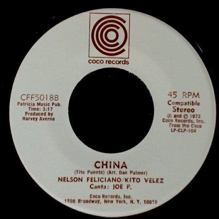 Nelson Feliciano / Kito Velez - Me Duele El Corazon / China side A
