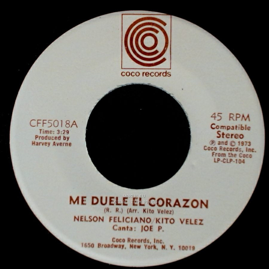 Nelson Feliciano / Kito Velez - Me Duele El Corazon / China side B