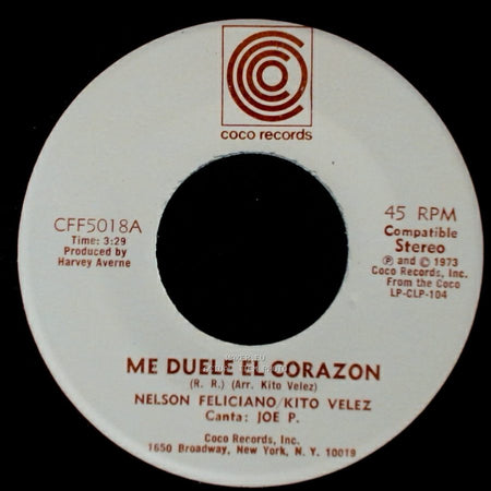 Nelson Feliciano / Kito Velez - Me Duele El Corazon / China side B