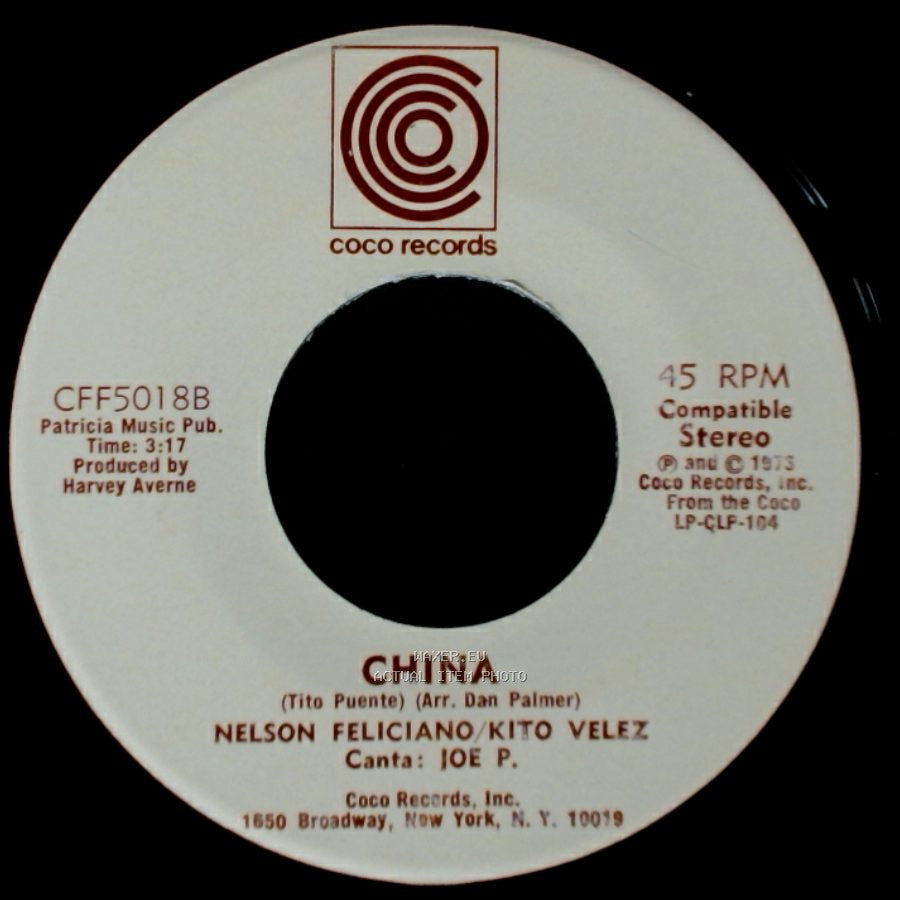 Nelson Feliciano / Kito Velez - Me Duele El Corazon / China side A