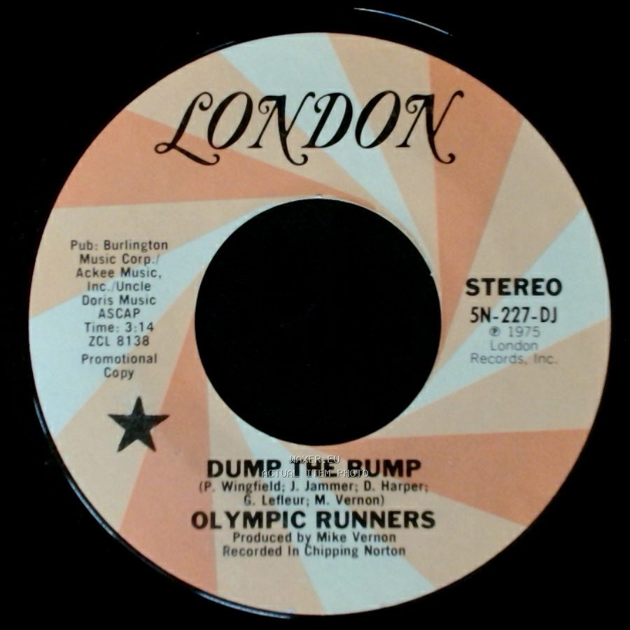 Olympic Runners - Dump The Bump / Dump The Bump side B