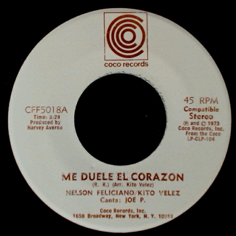 Nelson Feliciano / Kito Velez - Me Duele El Corazon / China side A