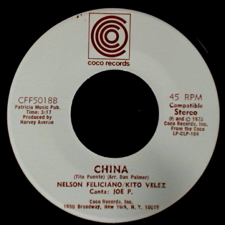 Nelson Feliciano / Kito Velez - Me Duele El Corazon / China side B