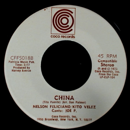 Nelson Feliciano / Kito Velez - Me Duele El Corazon / China side B