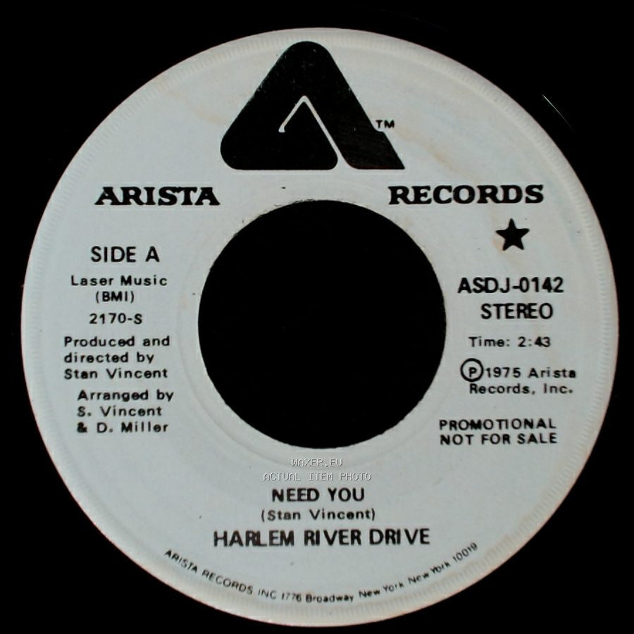 Harlem River Drive - Need You / Need You side A