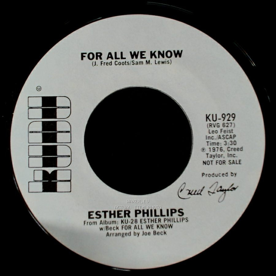 Esther Phillips - For All We Know / For All We Know side B