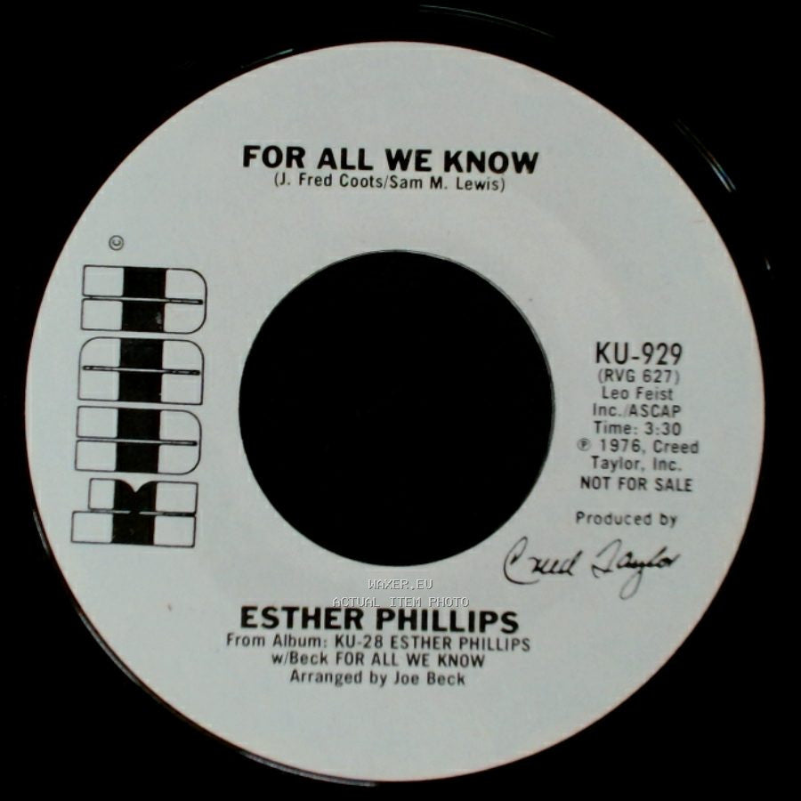 Esther Phillips - For All We Know / For All We Know side A