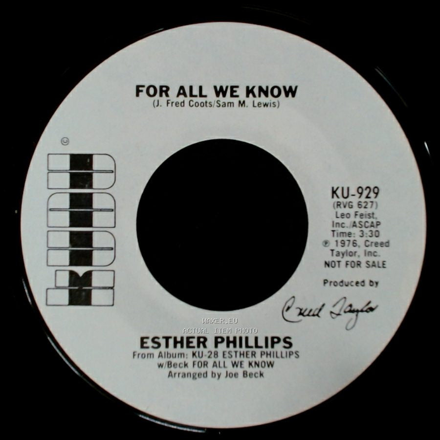 Esther Phillips - For All We Know / For All We Know side B