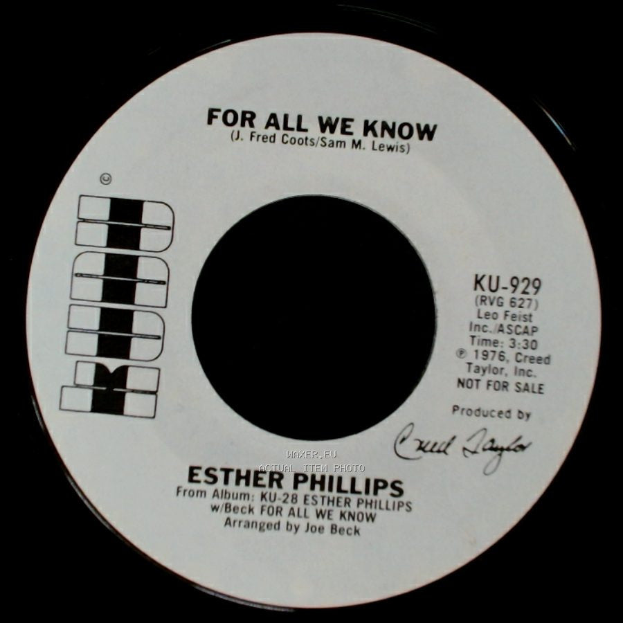 Esther Phillips - For All We Know / For All We Know side A
