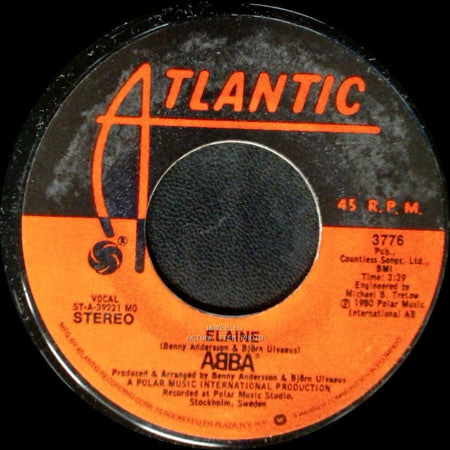 Abba - The Winner Takes It All / Elaine side B