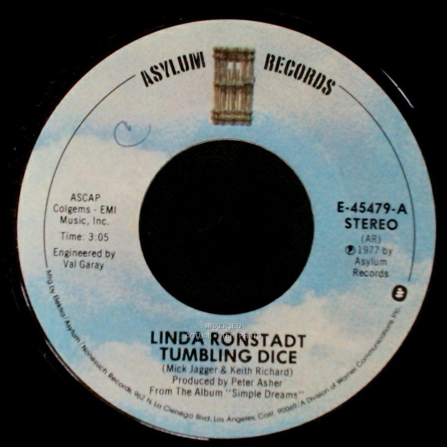 Linda Ronstadt - Tumbling Dice / I Never Will Marry side A