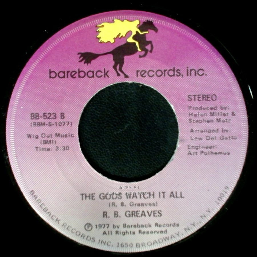 R. B. Greaves - Who's Watching The Baby (Margie) / The Gods Watch It All side B