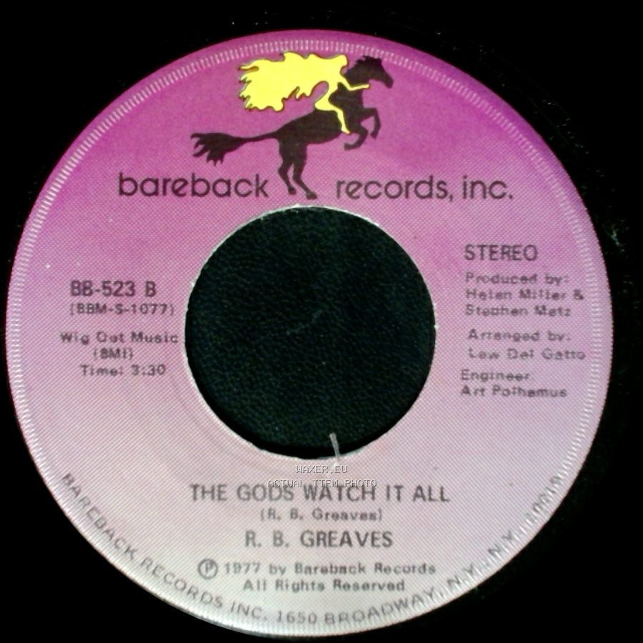 R. B. Greaves - Who's Watching The Baby (Margie) / The Gods Watch It All side B