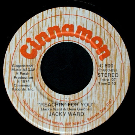 Jacky Ward - Good Wine / Reachin' For You side B