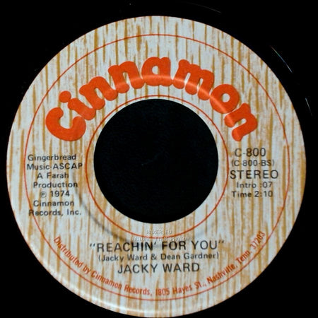 Jacky Ward - Good Wine / Reachin' For You side B