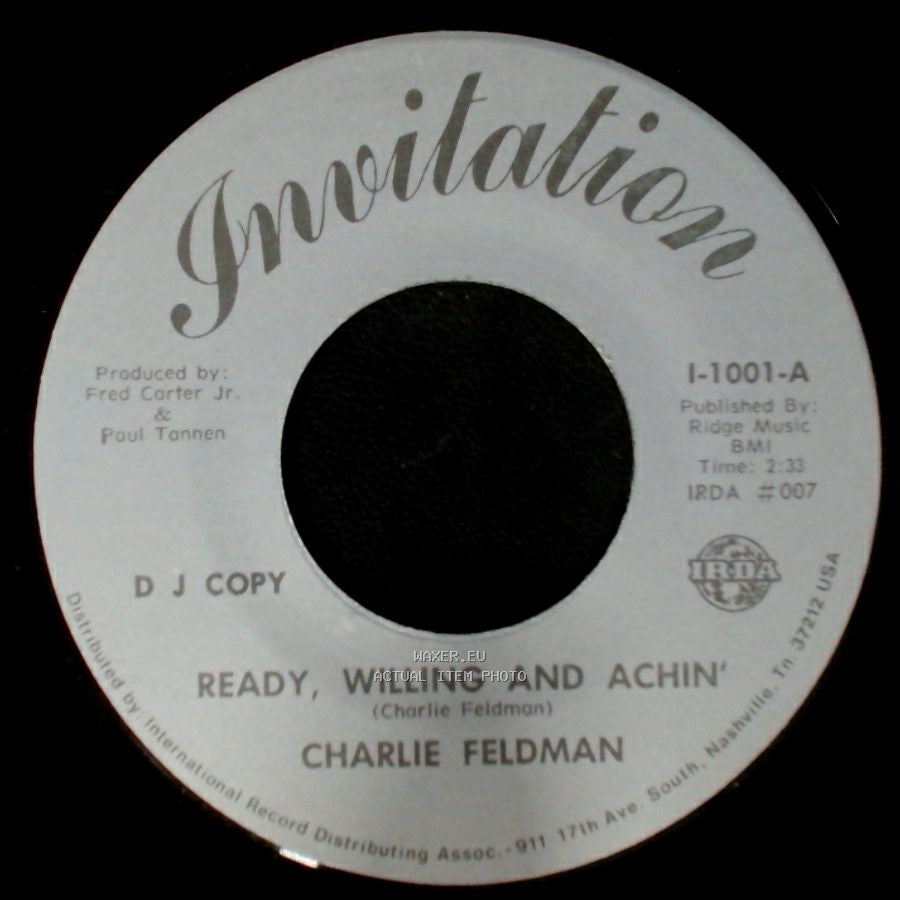 Charlie Feldman - Ready, Willing And Achin' / Ready, Willing And Achin' side A