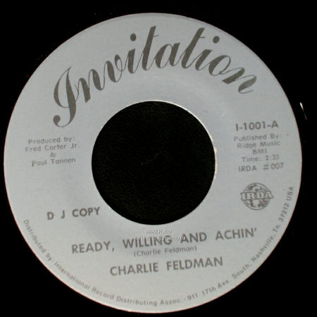 Charlie Feldman - Ready, Willing And Achin' / Ready, Willing And Achin' side B