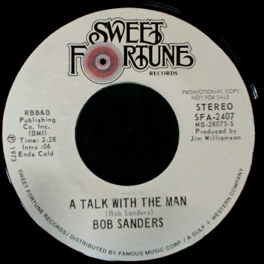 Bob Sanders - A Talk With The Man / A Talk With The Man side B