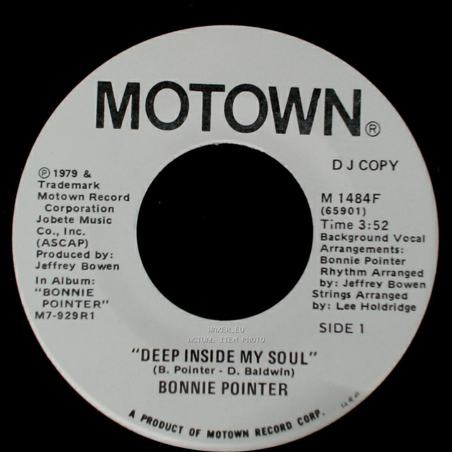 Bonnie Pointer - Deep Inside My Soul / Deep Inside My Soul side A