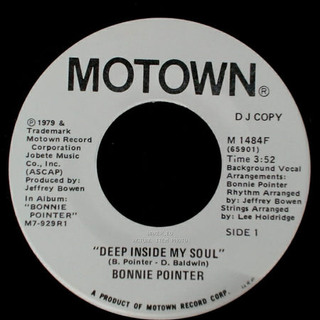 Bonnie Pointer - Deep Inside My Soul / Deep Inside My Soul side A
