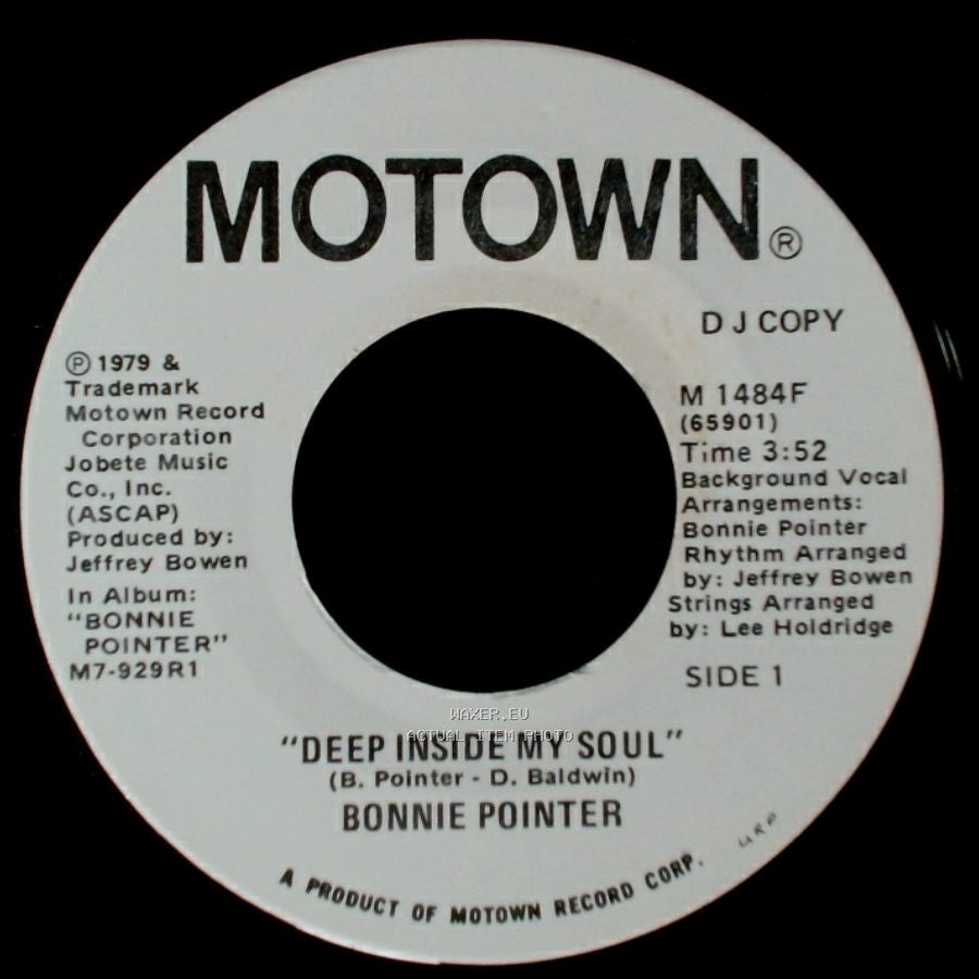 Bonnie Pointer - Deep Inside My Soul / Deep Inside My Soul side B