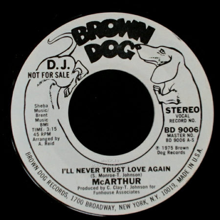 Mcarthur - I'll Never Trust Love Again / I'll Never Trust Love Again side A