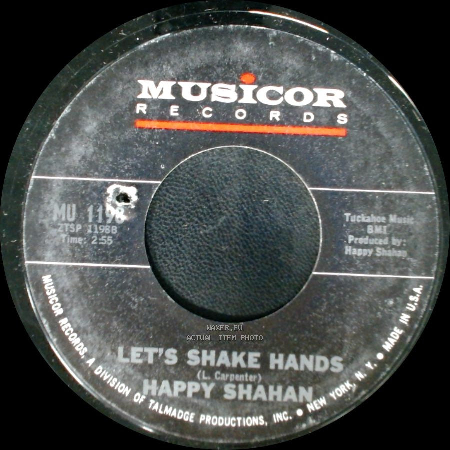 Happy Shahan - Let's Shake Hands / Where's My Baby Tonight side B