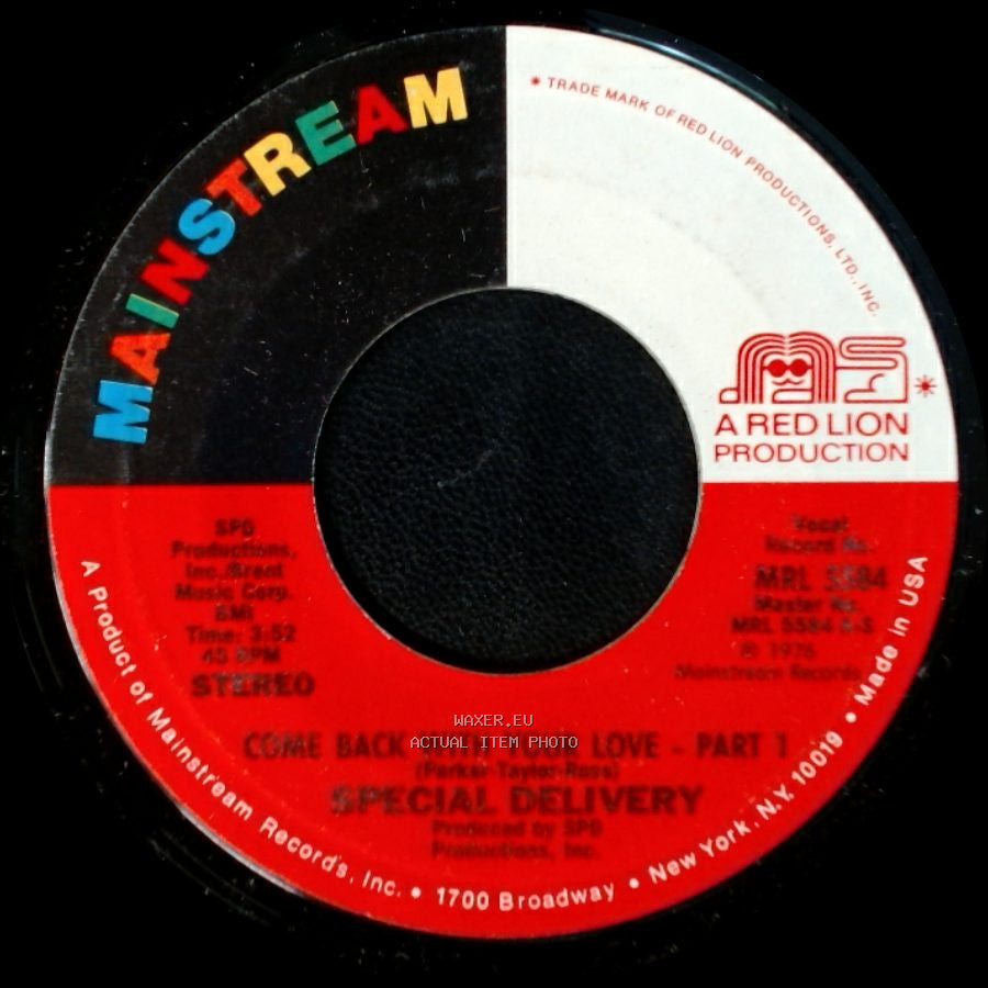 Special Delivery - Come Back With Your Love - Part 1 / Come Back With Your Love - Part 2 side A