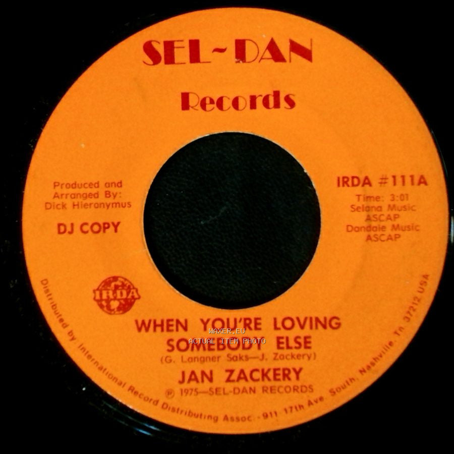 Jan Zackery - When You're Loving Somebody Else / When You're Loving Somebody Else side B