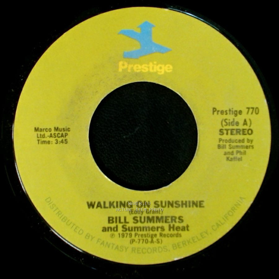 Bill Summers And Summers Heat - Walking On Sunshine / Learn To Live As One side A