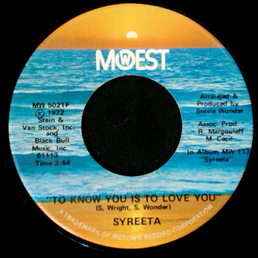 Syreeta - To Know You Is To Love You / Happiness side A
