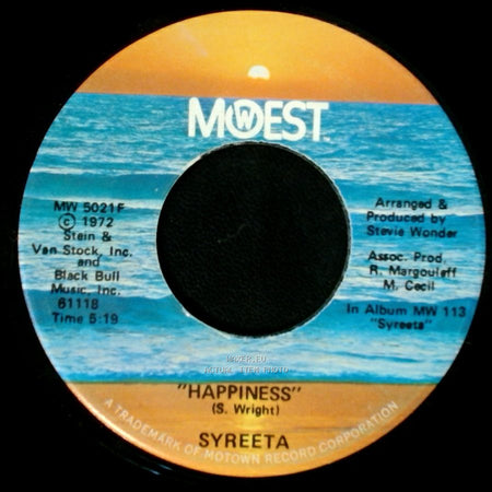 Syreeta - To Know You Is To Love You / Happiness side B
