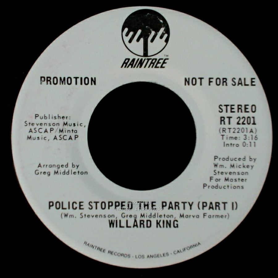 Willard King - Police Stopped The Party (Part I) / Police Stopped The Party (Part I) side A