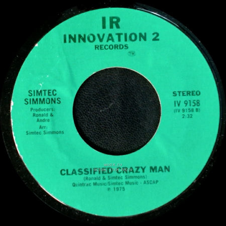 Simtec Simmons - Classified Crazy Man / Some Other Time side A