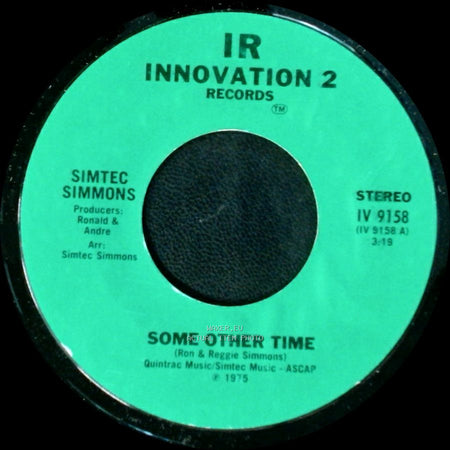 Simtec Simmons - Classified Crazy Man / Some Other Time side B