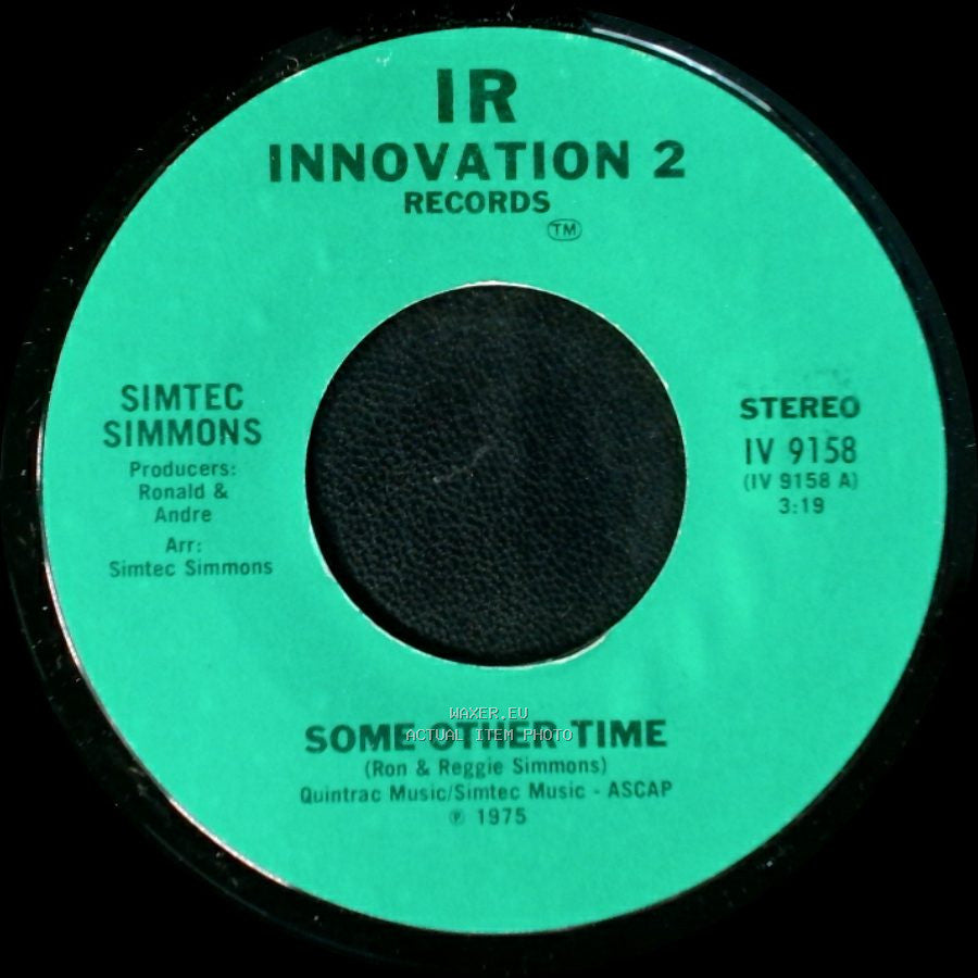 Simtec Simmons - Classified Crazy Man / Some Other Time side A