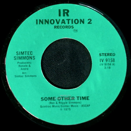 Simtec Simmons - Classified Crazy Man / Some Other Time side A