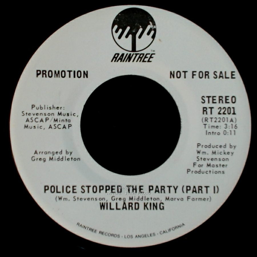 Willard King - Police Stopped The Party (Part I) / Police Stopped The Party (Part I) side A