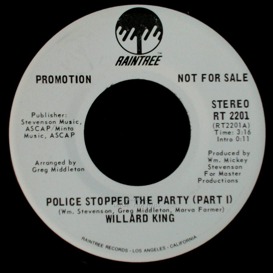 Willard King - Police Stopped The Party (Part I) / Police Stopped The Party (Part I) side A
