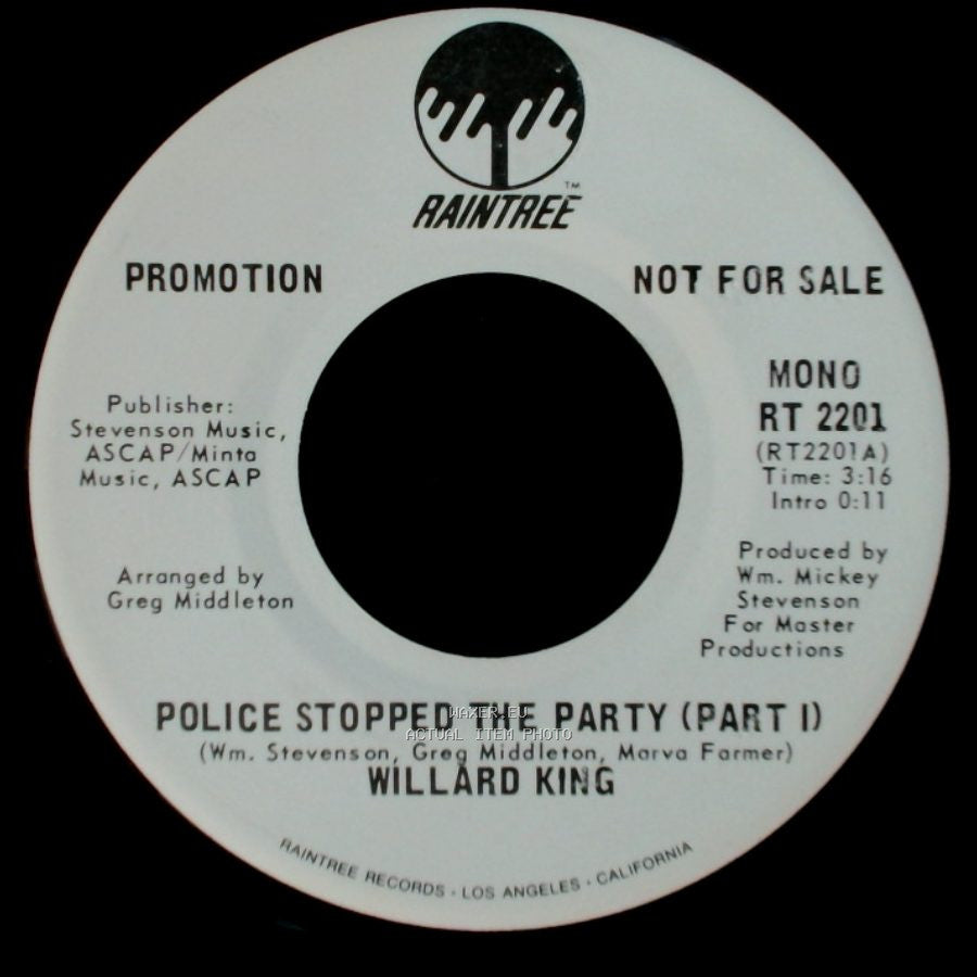 Willard King - Police Stopped The Party (Part I) / Police Stopped The Party (Part I) side B