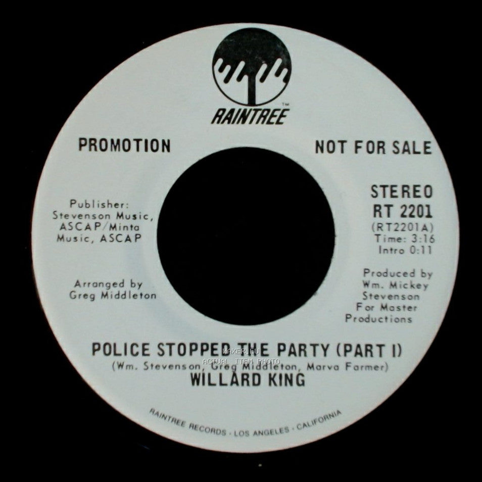 Willard King - Police Stopped The Party (Part I) / Police Stopped The Party (Part I) side A