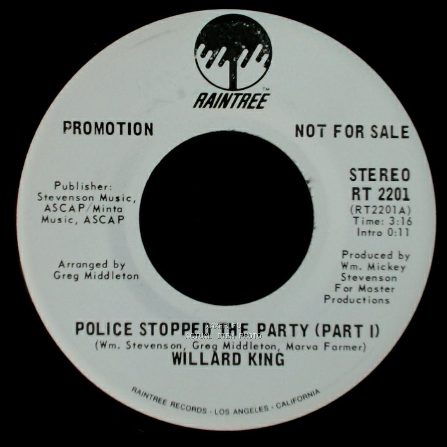 Willard King - Police Stopped The Party (Part I) / Police Stopped The Party (Part I) side A