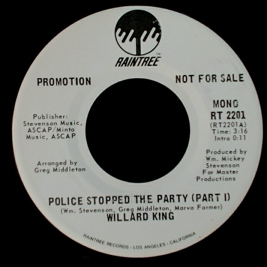 Willard King - Police Stopped The Party (Part I) / Police Stopped The Party (Part I) side B